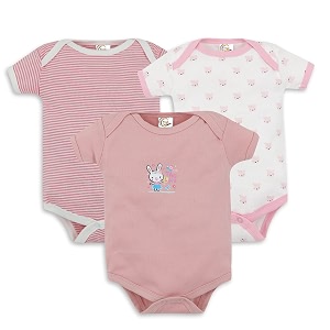 my baby town new born baby boy39s and baby girl39s soft cotton half sleeve bodysuits romper with 3 different pattren pack of 3 pcs