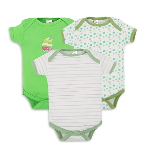 my baby town new born baby boy39s and baby girl39s soft cotton half sleeve bodysuits romper with 3 different pattren pack of 3 pcs