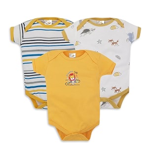my baby town new born baby boy39s and baby girl39s soft cotton half sleeve bodysuits romper with 3 different pattren pack of 3 pcs