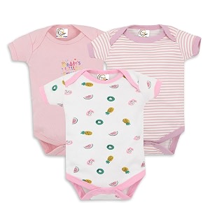 my baby town new born baby boy39s and baby girl39s soft cotton half sleeve bodysuits romper with 3 different pattren pack of 3 pcs