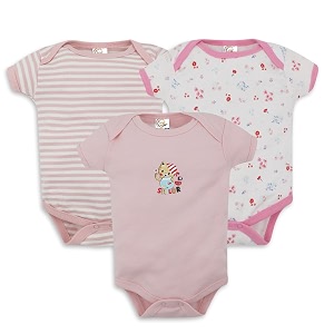 my baby town new born baby boy39s and baby girl39s soft cotton half sleeve bodysuits romper with 3 different pattren pack of 3 pcs