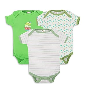 my baby town new born baby boy39s and baby girl39s soft cotton half sleeve bodysuits romper with 3 different pattren pack of 3 pcs