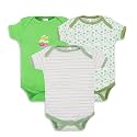 My Baby Town New Born Baby Boy's and Baby Girl's Soft Cotton Half Sleeve Bodysuits Romper with 3 Different Pattren Pack of 3 Pcs