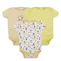 My Baby Town New Born Baby Boy's and Baby Girl's Soft Cotton Half Sleeve Bodysuits Romper with 3 Different Pattren Pack of 3 Pcs