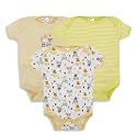 My Baby Town New Born Baby Boy's and Baby Girl's Soft Cotton Half Sleeve Bodysuits Romper with 3 Different Pattren Pack of 3 Pcs