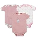 My Baby Town New Born Baby Boy's and Baby Girl's Soft Cotton Half Sleeve Bodysuits Romper with 3 Different Pattren Pack of 3 Pcs
