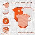 My Baby Town New Born Baby Boy's and Baby Girl's Soft Cotton Half Sleeve Bodysuits Romper with 3 Different Pattren Pack of 3 Pcs