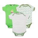 My Baby Town New Born Baby Boy's and Baby Girl's Soft Cotton Half Sleeve Bodysuits Romper with 3 Different Pattren Pack of 3 Pcs
