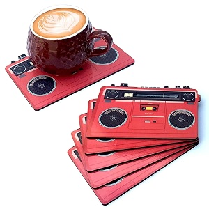 tea coasters set of 6 beautiful design with stand for tea cups coffee mugs and glasses ideal for gifting evil eye
