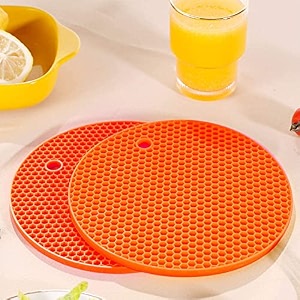 my creative hut silicone coasters 434 inches set drink coasters round_orange 4