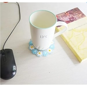 my creative hut silicone coasters set of 4 pot holder drink coasters perfect tea coasters for dining table for hot pots all type of glasses mugs hot and cold azure