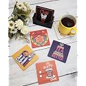 My Creative Hut Tea Coasters Set of 6, Beautiful Design with Stand for Tea Cups, Coffee Mugs, and Glasses, Ideal for Diwali Gifting (Chai Nukkad)