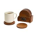 Wooden Coasters Traditional Style, Handmade Decorative Tabletop Coasters for Tea Coffee Cups Mugs Beer Cans Bar Glass Indian Handicrafts Gifting (Pen Stand)