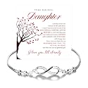 To My Daughter Bracelet, Gift from Mom or Dad, Meaningful Jewelry Keepsake for Her, Inspirational Message Bracelet, Parent to Daughter Gift for Birthday, Graduation, Christmas or Special Occasion