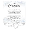 To My Daughter Bracelet, Gift from Mom or Dad, Meaningful Jewelry Keepsake for Her, Inspirational Message Bracelet, Parent to Daughter Gift for Birthday, Graduation, Christmas or Special Occasion