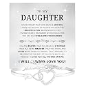 To My Daughter Bracelet, Gift from Mom or Dad, Meaningful Jewelry Keepsake for Her, Inspirational Message Bracelet, Parent to Daughter Gift for Birthday, Graduation, Christmas or Special Occasion