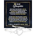 To My Daughter Bracelet, Gift from Mom or Dad, Meaningful Jewelry Keepsake for Her, Inspirational Message Bracelet, Parent to Daughter Gift for Birthday, Graduation, Christmas or Special Occasion