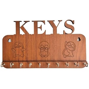3 birds key holder for wall wooden key organizer modern key hanger for home unique key stand for wall handracrafted key rack key chain hangers for office house decoration 10 hooks