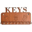 3 Birds Key Holder for Wall Wooden Key Organizer Modern Key Hanger for Home Unique Key Stand for Wall Handracrafted Key Rack Key Chain Hangers for Office, House Decoration 10 Hooks