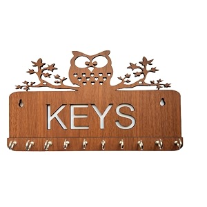 owl key holder for home wooden stylish keys organizer key stand for home decor items handcrafted key hanger key chain holders for wall key chain hangers mdf wood wall mounted