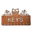 Owl Key Holder for Home Wooden Stylish Keys Organizer Key Stand for Home Decor Items Handcrafted Key Hanger Key Chain Holders for Wall Key Chain Hangers MDF Wood Wall Mounted