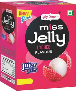 my dreem miss jelly lychee smooth  jiggly candy treat 85 pieces per box fun snacks lychee jelly candy 306 g