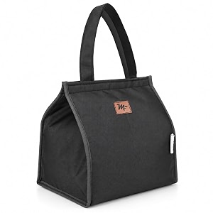my fav large insulated lunch bag 14l hot amp cold tiffin bag lunch bag for office men amp women spacious lunch box bag for school amp travel durable polyester leakproof amp portable black