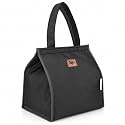 MY FAV Large Insulated Lunch Bag, 14L Hot & Cold Tiffin Bag, Lunch Bag for Office Men & Women, Spacious Lunch Box Bag for School & Travel, Durable Polyester, Leakproof & Portable, Black