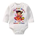 My First Holi With Family | 1st Holi With Family Printed Romper for Baby Boys &amp; Girls | D-07
