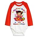 My First Holi With Family | 1st Holi With Family Printed Romper for Baby Boys &amp; Girls | D-07