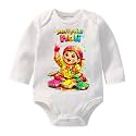 My First Holi With Family | 1st Holi With Family Printed Romper for Baby Boys &amp; Girls | D-07