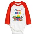 My First Holi With Family | 1st Holi With Family Printed Romper for Baby Boys &amp; Girls | D-07