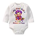 My First Holi With Family | 1st Holi With Family Printed Romper for Baby Boys &amp; Girls | D-07