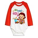 My First Holi With Family | 1st Holi With Family Printed Romper for Baby Boys &amp; Girls | D-07