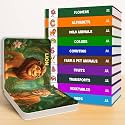 My First Library Box Set 10 Board Books | Premium Quality Kids Books for 1 Year – 4 Year Old | Early Learning Books – Alphabets, Numbers, Colours, Fruits, Flowers, Birds, Transport, Pet & Wild Animals