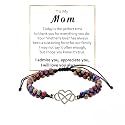 To My Granddaughter/Daughter/Mom-Infinity Forever Love Heart Bracelet,Adjustable Natural Emperor Stone Beaded Bracelet for Women