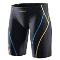 MY KILOMETRE Men's Swimsuit Jammer Solid Swim Jammers Endurance Long Racing Training Swimsuit