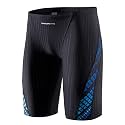 MY KILOMETRE Men's Swimsuit Jammer Solid Swim Jammers Endurance Long Racing Training Swimsuit