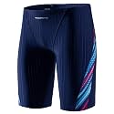 MY KILOMETRE Men's Swimsuit Jammer Solid Swim Jammers Endurance Long Racing Training Swimsuit