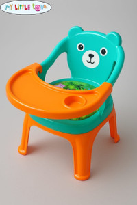 my little town kids feeding chair light blue  whistling cushioned chair  toddler chair plastic chair finish color - light blue diydo-it-yourself
