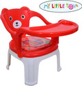 MY LITTLE TOWN Kids feeding Chair & Table Red Plastic Chair