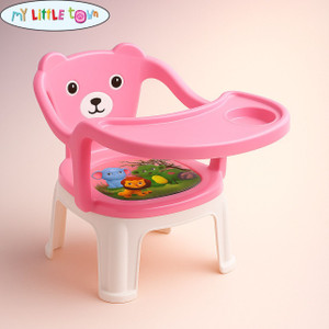 my little town kids feeding chair pink  whistling cushioned chair  toddler chair plastic chair