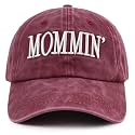 in My Mom Era Hats for Women, Adjustable Embroidered Mommin Mama Baseball Cap