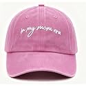 in My Mom Era Hats for Women, Adjustable Embroidered Mommin Mama Baseball Cap