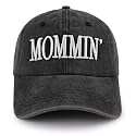 in My Mom Era Hats for Women, Adjustable Embroidered Mommin Mama Baseball Cap