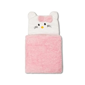 my newborn by 10club 3-in-1 hooded baby blanket wrapper katty pink  unisex towel for baby  all season soft swaddle  nursing gift  receiving blanket  travel-friendly quilt for boys and girls