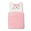 My Newborn by 10Club 3-in-1 Hooded Baby Blanket Wrapper (Katty Pink) | Towel for Baby Boy and Girl | All Season Soft Swaddle for 0-12 Months | Nursing Baby Gift | Unisex Comforter | Receiving Blanket