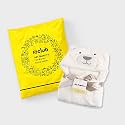 MY NEWBORN Hooded Baby AC Wrapper - Pack of 1 (White Bear) | All Season Swaddle for 0-12 Months | Infant Sleeping Bag | Great Gift | Bath Towel | Bath Robe | Soft Multipurpose Comforter