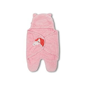 my newborn 3-in-1 fleece hooded baby ac blanket wrapper -pack of 1 pink  soft fabric for baby boy amp girl  all season  0-6 months  great gift  bath towel  bath robe  multipurpose comforter