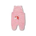 MY NEWBORN 3-in-1 Fleece Hooded Baby AC Blanket Wrapper -Pack of 1 (Pink) | Soft Fabric for Baby Boy &amp; Girl | All Season | 0-6 Months | Great Gift | Bath Towel | Bath Robe | Multipurpose Comforter
